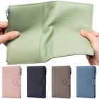 Genuine Leather Passport Cover Travel Wallet Passport Holder Rfid Blocking Purse