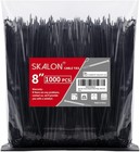 Zip Ties 8 Inch 1000 Pack  40lbs Tensile Strength  Black Cable Ties  Wire Tie   