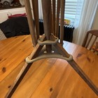 Vintage  Primitive wood Folding Tripod Clothes Drying Rack  12-rod Freestanding 