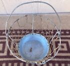 Vintage Chicken Wire Egg Gathering Basket With Handle Rustic Farmhouse Decor