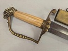 Eagle Head War Of 1812 Infantry Officers Sword Saber W leather Scabbard - Etched