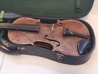 Antique Hopf Violin Estate Found  untested Needs Work With Made Germany Case