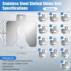 Stainless Steel Shim Kit 156 Pcs Size B 3x3 Inch Slotted Shims Assortment With