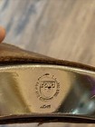 Vintage Leather Wrapped Silver Flask German 225 Ml Monogrammed Shm