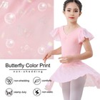 Ballet Leotards For Girls With Skirt Shiny Toddler Dance Leotard Butterfly