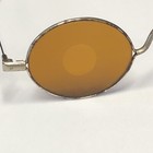 Antique 19thc Civil War Era 1860s Frosted Amber Sharpshooter Spectacles Glasses