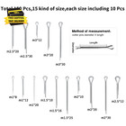 150pcs 304 Stainless Steel Cotter Pins  Cotter Pins Assortment Set  Hitch Pin Cl