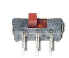 5 X Dpdt Miniature Right Angle Slide Switch - 6 Pin Pc Board Mount - Red Slide