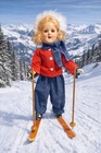 Rare Madame Alexander 1930s Sonja Henie  Skier Composite Doll 14 5 
