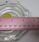 Vintage 1960 s Green Bay Packers We re Backers Ashtray Clear Glass Octagon Nice 