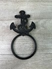 Vintage Style Cast Iron Anchor Towel Ring Nautical Maritime Wall Decor Antique