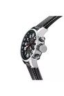 Mens Stainless Steel Lefty Force Chronograph Black Dial Leather Strap Watch 2770