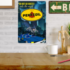 Pennzoil Motor Oil Metal Sign Gasoline Lube Man Cave Vintage Style Metal Art
