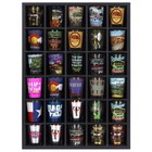 Black Shot Glass Display Case 30 Slots Minifigures Thimble Collection Display   
