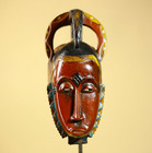 African Mask Tribal Carved Wood Handmade Vintage Ceremonial Wall Art-g6078