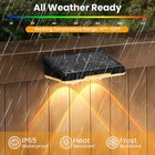 New Led Solar Power Fence Lights Deck Door Wall Stair Step Outdoor Garden Lamp