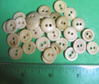  35  Ant vtg 1 2 -9 16  Natural Bone Reenactment Utility 2-hole Buttons-10 44
