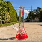 10 Inch Premium Red Tree Glass Bong  Hookah Water Filter Pipe With 14mm Bowl