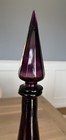 Vintage Genie Bottle 19    Decanter Art Glass Mcm Empoli Amethyst Purple - Great 