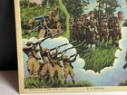 Wwii Linen Postcard U s  Infantry Multi-pics Photo By U s  Army Signal Corps