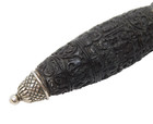 19th Century Indian Sterling Silver Carved Wooden Needle Case Antique C1860s