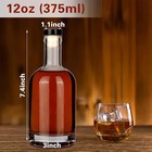 12pack Glass Bottles With Cork 12oz Clear Glass Bottles 375ml Nordic Bottles Wit