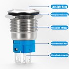 3-24v 16mm Metal Waterproof Push Button Switch Momentary Mini Switch On off