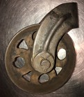 Vintage Industrial Metal Cast Iron 8    Steampunk Wheel  Weighs 23lbs