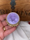 Kirk   s Folly Vtg  Dream Angel Aurora Borealis Trinket Box With Small Crack 