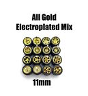10 Sets Variety Gold Electro 11mm Real Rider Wheels W  Rubber Tire Set For 1 64
