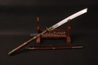 Handmade Rosewood Chinese Kangxi Emperor Dao Sharp Sword Folded Steel Broadsword