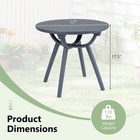 Outdoor Side Table  20    Round Storage Side Table  Weather-resistant End Table