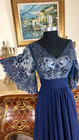 Women s Formal Embroidery Bodice Mother Of Bride Beaded Long Evening Dress