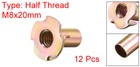 12pcs M8x20mm T-nuts 4 Pronged Tee Nut Carbon Steel Threaded Inserts For Wood