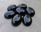  wholesale  Natural Black Onyx Cabochon  Oval Shape Loose Gemstone