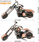 Metal Motorcycle Model  2 Pack Metal Motorcycle Sculpture Home Motorcycle Decor