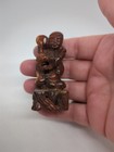 Vtg Antique Asian Wood Carvings 3 Pieces C 1930 s