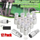 12-pack 1 2  Hose X 1 2  Nptf Male Pipe Thread Hydraulic Hose End Crimp Fittings