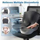 Memory Foam Seat Cushion Lumbar Support Ergonomic Back Support For Office Car