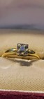 Antique Two Tone Vintage Engagement Ring Diamond Art Deco 