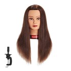 Mannequin Head 100  Human Hair 20-22 Inch Dark Brown Hair Styling Training