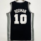 Dennis Rodman  10 San Antonio Spurs Stitched Basketball Jersey Black S-2xl
