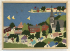 Vintage Harbor Springs Michigan Needlepoint Framed Picture