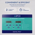 Aipoi Ultrasonic Cleaner With Timer Heating Machine Digital Sonic Cleaner Sus304