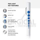 6 Pcs Disposable Penlights Diagnostic Ent Emergency Stainless Steel Hi-quality