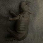 Hand Carved Wood Black Rhino Made Of Heavy Weight Wood See Photos For Condition