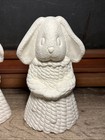 Vintage Mop Dress Girl Bunny Ceramic Bisque Baby 1995 90   s  5 3 4    Easter D9