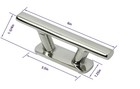 6  316 Stainless Steel Heavy Duty Stylish Oval Mooring Cleat Bollard Cleat Fo   
