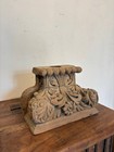 Antique Wooden Column Base Candle Holder   Hand-carved Architectural Salvage