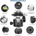 Tripod Ball Head With 1 4  Arca Swiss Quick Release Plate Aluminium Tripod Ball